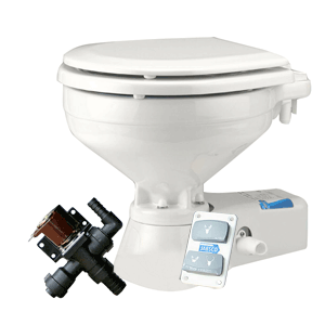 Jabsco 14" Quiet Flush Electric Toilet - Freshwater