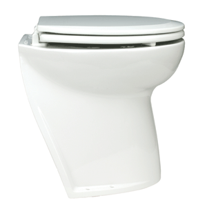Jabsco Deluxe Flush Electric Toilet - Fresh Water - Angled Back