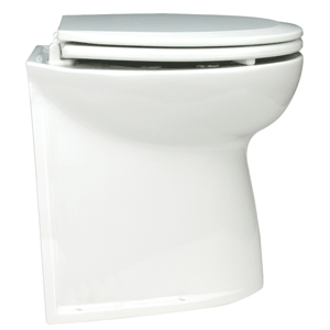 Jabsco Deluxe Flush Electric Toilet - Fresh Water - Vertical Bac