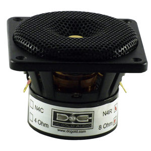 DC GOLD AUDIO N4R 4" Reference Series Speaker - Black 8 OHM