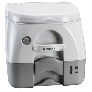 Dometic - 974 Portable Toilet 2.6 Gallon - Grey w/Brackets