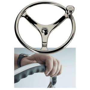 Edson 13" SS Comfort Grip Steering Wheel w/PowerKnob™
