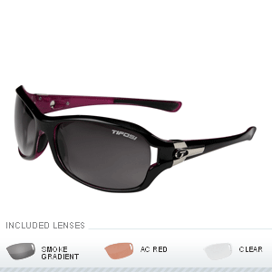 Tifosi Dea Interchangeable Lens Sunglasses - Gloss Black & Pink