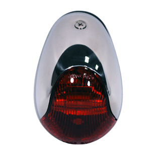 Attwood 2-Mile Vertical Mount, Red Sidelight - 12V - Stainless S